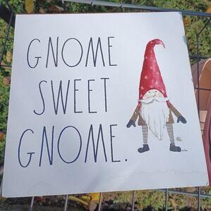 Gnome Sweet Gnome Rae Dunn sign
